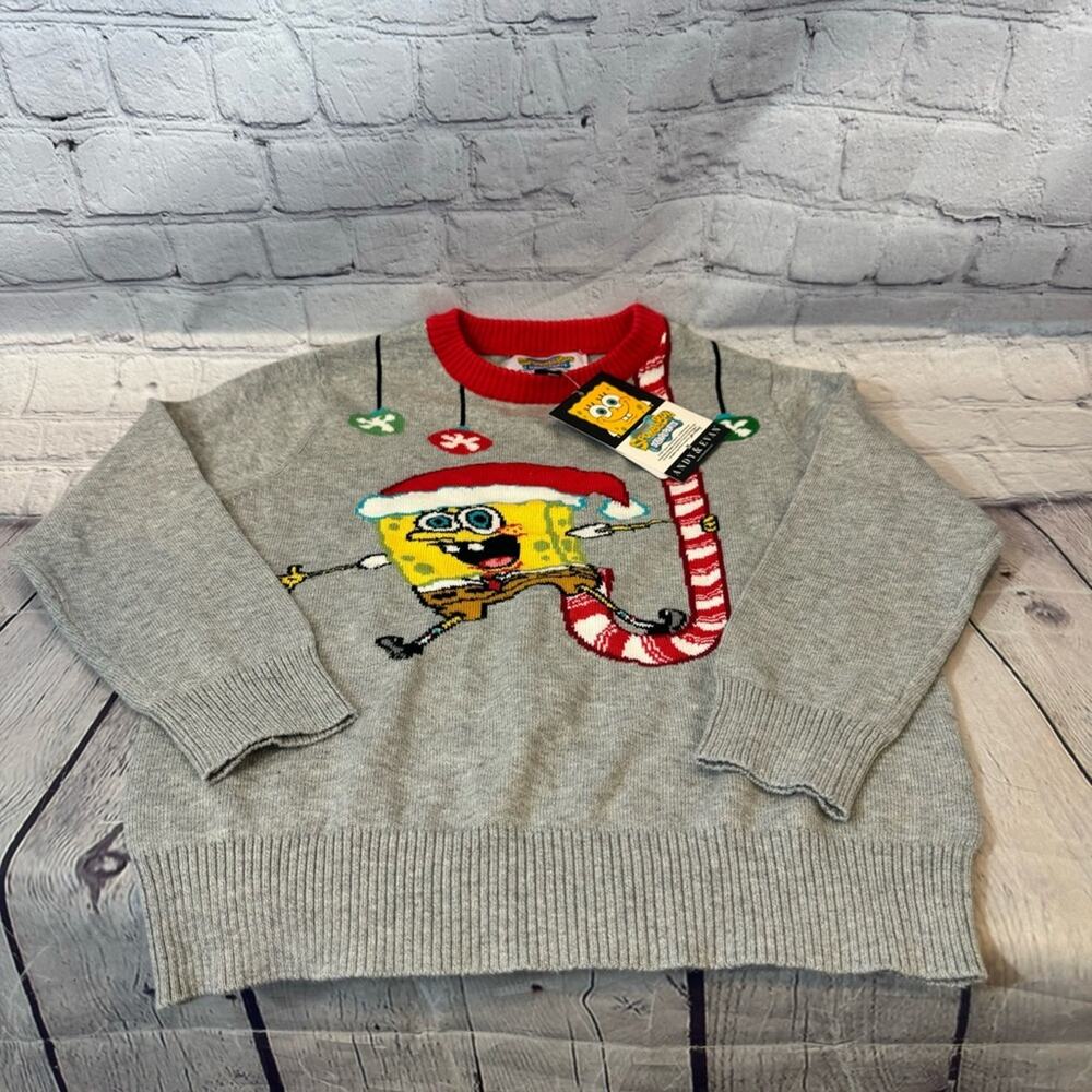 Andy & Evan Spongebob Boy's Christmas Sweater